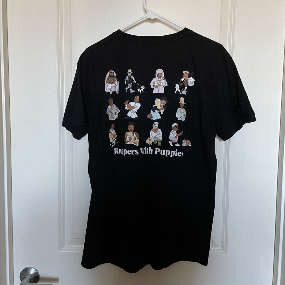 Rappers with Puppies Black Shirt